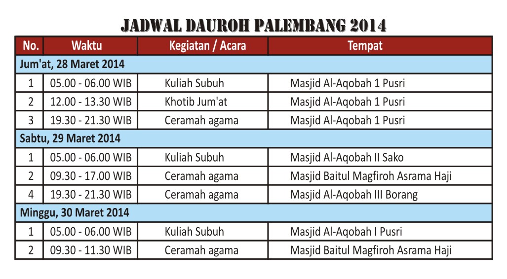 Jadwal Dauroh Palembang3