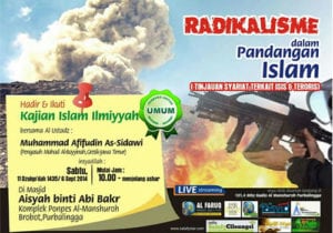 Read more about the article Kajian Islam Ilmiyyah ” Radikalisme dalam pandangan ISLAM (Tinjauan syariat terkait ISIS dan Teroris) ” 06/08/2014″