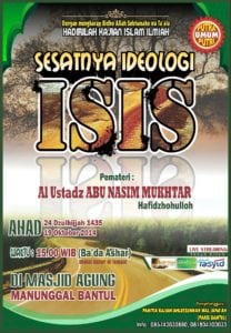 Read more about the article Kajian Ilmiyyah ” Sesatnya Ideologi I.S.I.S ” 19/10/2014