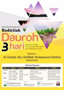 Read more about the article Hadirilah Muhadhoroh 3 hari di magelang 12-15/02/2016