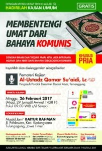 Read more about the article Hadirilah Kajian Umum “Membentengi Umat Dari Bahaya Komunis” 26/02/17